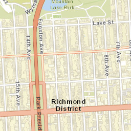 280 10th Ave San Francisco, California Street Map