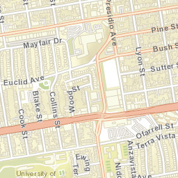 2640 Geary Blvd, San Francisco, CA Street Map