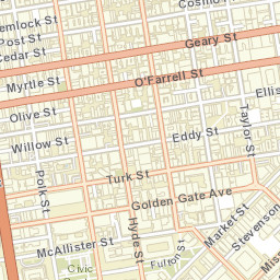 540 Jones St San Francisco, California Street Map