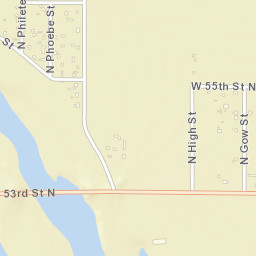 4000-4500 West 53rd Street North, Wichita Street Map