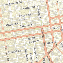 395 Hayes St San Francisco, California Street Map