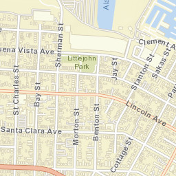 1611 Stanton St Alameda, California Street Map