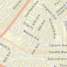 4750 Bancroft Ave Oakland, California Street Map