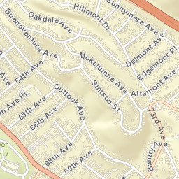 Millsmont California Street Map