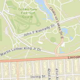 John F Kennedy Dr, San Francisco, CA 94121, USA Street Map