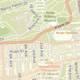 349 Parnassus Ave San Francisco, California Street Map