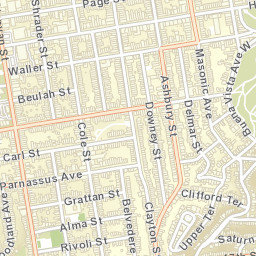 370 Frederick St San Francisco, California Street Map