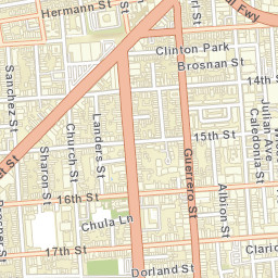 542 14th St San Francisco, California Street Map