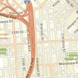 1601 17th St San Francisco, California Street Map
