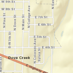 Dove Creek Street Map