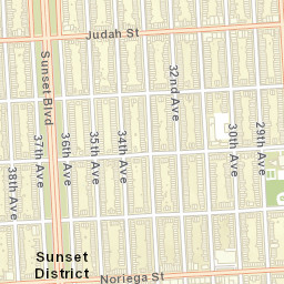 2269-2299 Lawton St San Francisco Street Map