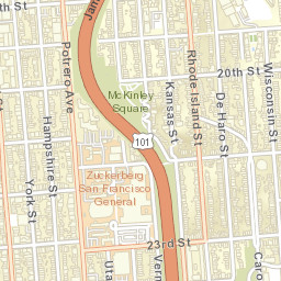 711-713 San Bruno Ave San Francisco Street Map