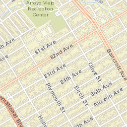 83rd Ave Oakland California  Street Map