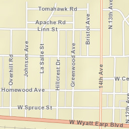 900-998 13th Ave Dodge City KS Street Map