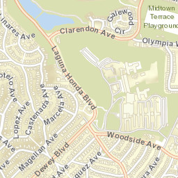 448 Dewey Blvd, San Francisco, CA 94127 Street Map