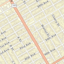 1250-1260 94th Ave Oakland CA Street Map