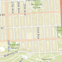 2501-2599 Ulloa St San Francisco CA Street Map