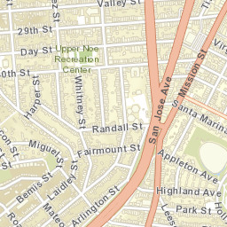 1881 Church St, San Francisco, CA 94131, USA Street Map