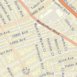 2386-2392 106th Ave Oakland CA Street Map