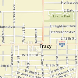 270-298 W Eaton Ave, Tracy, CA Street Map