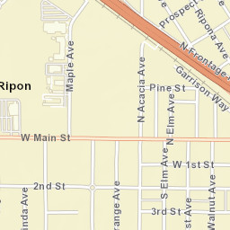 606 W Main St Ripon CA 95366 Street Map