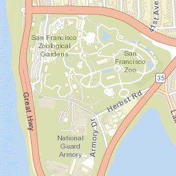 Fleishhacker Pool San Francisco CA Street Map