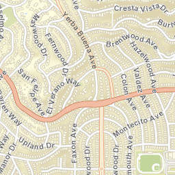 155 Upland Dr San Francisco CA Street Map