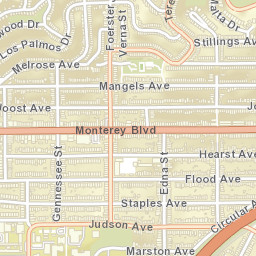 302-398 Silver Ave, San Francisco, CA 94112 Street Map