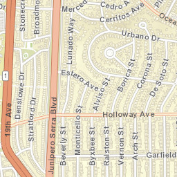 Merced Heights California Street Map