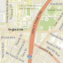 83 Cloud Cir San Francisco CA 94112 Street Map