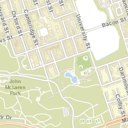 201-299 University St San Francisco Street Map