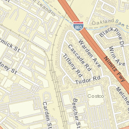 105th Ave Oakland California  Street Map