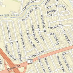 San Leandro, California Street Map