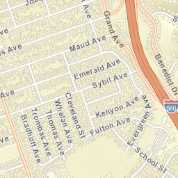 San Leandro California  Street Map