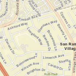 San Ramon Village California Street Map