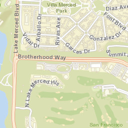 Park Merced California Street Map