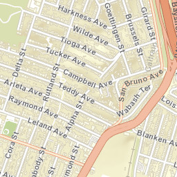 1267 Brussels St San Francisco Street Map