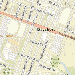 Bayshore California Street Map