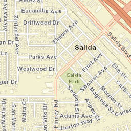 Salida California Street Map