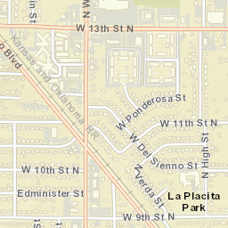 3819-3821 West 9th Street North Wichita Street Map