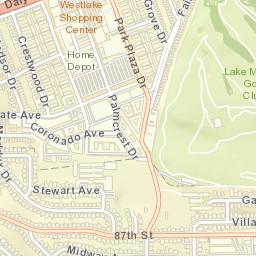 Westlake California Street Map