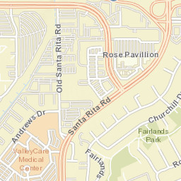 Pleasanton, California Street Map