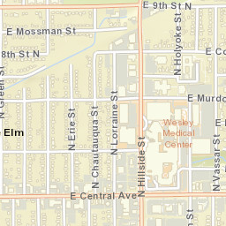 704-798 N Hillside St Wichita KS Street Map