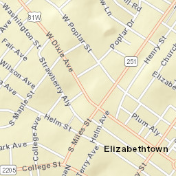 100 Public Square Elizabethtown KY Street Map
