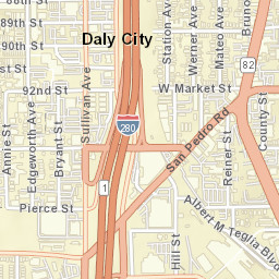 1601-1637 Sullivan Ave, Daly City, CA Street Map