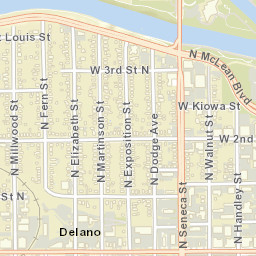 324-386 North McLean Boulevard, Wichita Street Map