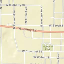 1000-1198 West Beech Street, Chanute Street Map