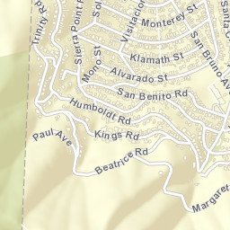 Brisbane California Street Map