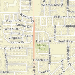 1924 Debonaire Drive Modesto CA Street Map