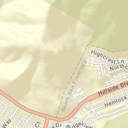 133 Highcrest Ln South San Francisco Street Map